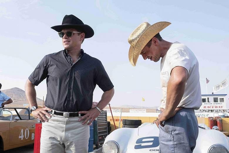 Ford V. Ferrari stars Matt Damon (above left) and Christian Bale.