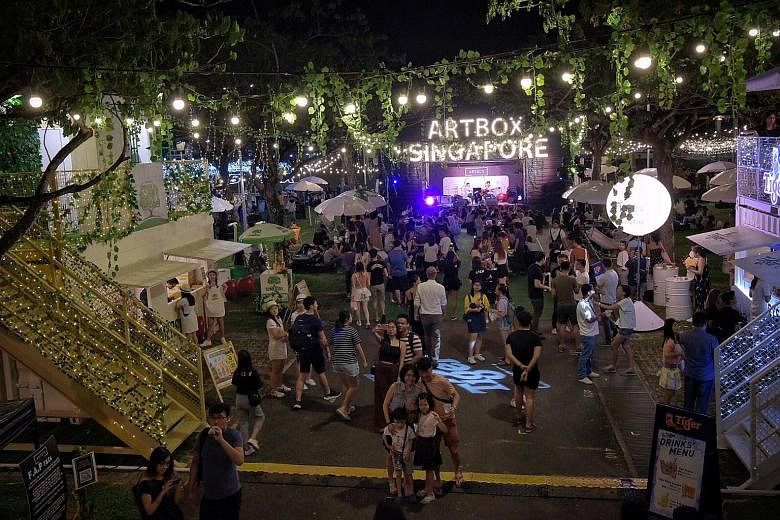 The 200,000 sq ft venue at the Singapore Turf Club is one-third larger than last year's Artbox event.