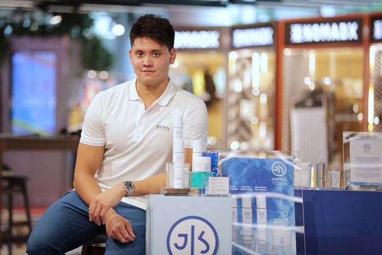 Joseph Schooling’s favourite product from his skincare line is the stem cell and snail extract serum, which he uses to moisturise his face and back after every swimming practice. 
