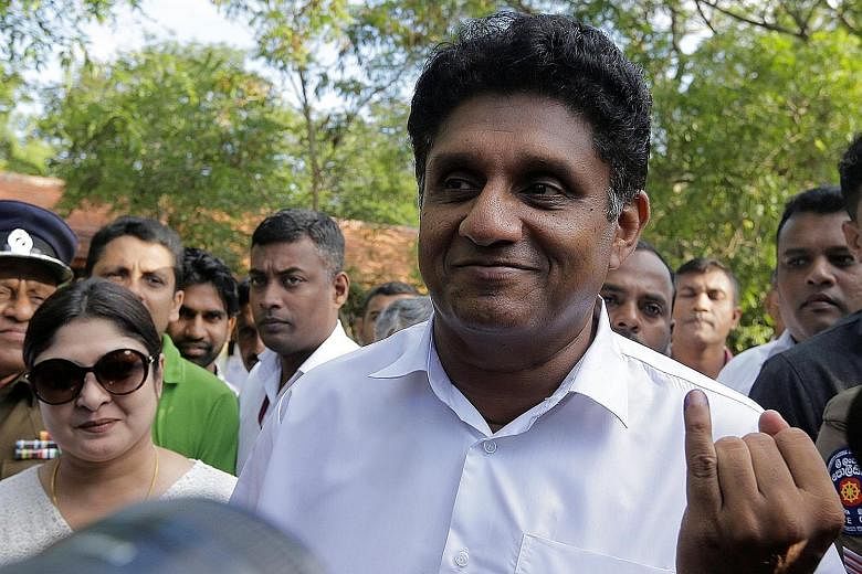 Mr Gotabaya Rajapaksa and Mr Sajith Premadasa (above) are front runners in the presidential contest. 