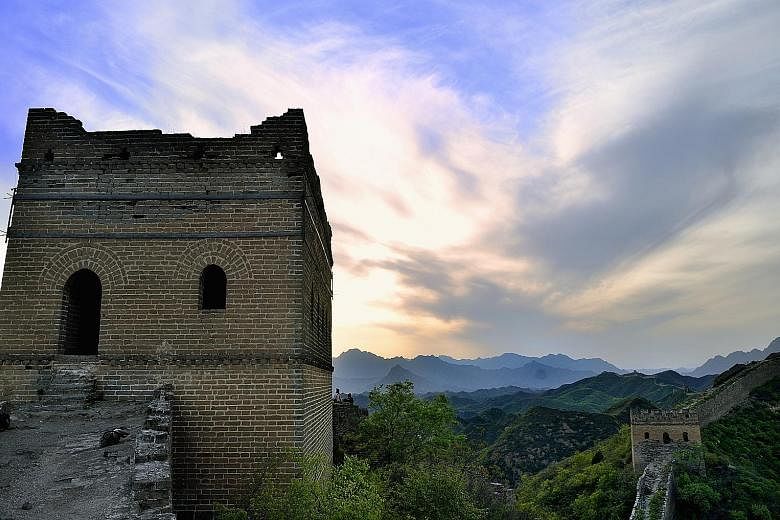 The Great Wall at Jinshanling is in a mountainous area north-east of central Beijing.
