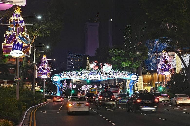 Christmas festive light-up at Orchard Road