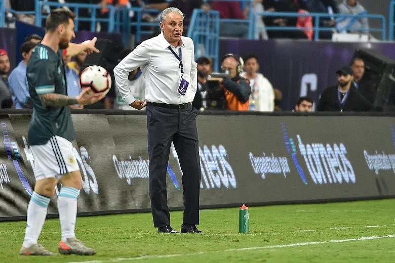 Argentina striker Lionel Messi and Brazil coach Tite exchanged words during a friendly match in Riyadh on Friday. Messi's goal in the 1-0 win extended Argentina's unbeaten run to six matches. 