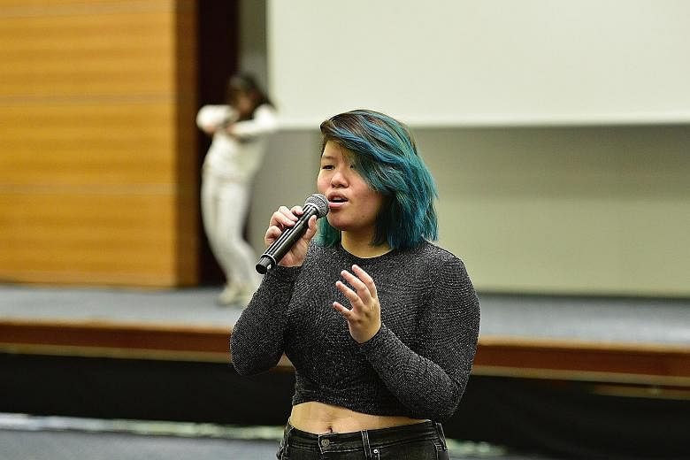 Singapore American School's Domnique Goh, 17, sings You Say by Lauren Daigle. She is among the 132 performers who have been rehearsing tirelessly since September. 