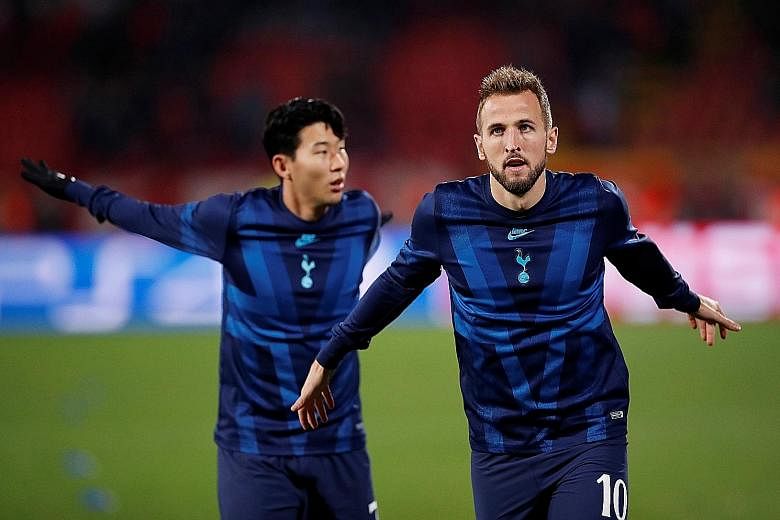 Tottenham forwards Son Heung-min and Harry Kane will work with Jose Mourinho to improve on the club's lowly position of 14th in the Premier League 12 matches into the season. PHOTO: REUTERS