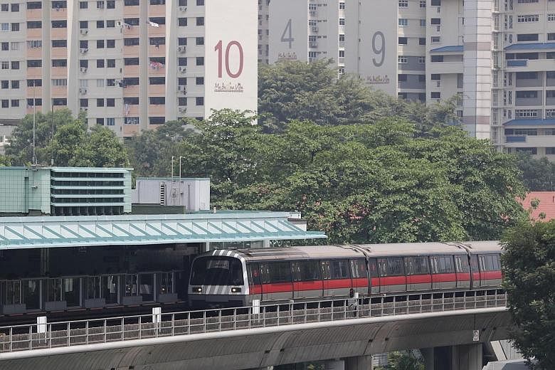 There were three major delays on the rail network in the first three quarters, compared with nine for the whole of last year. ST PHOTO: GIN TAY