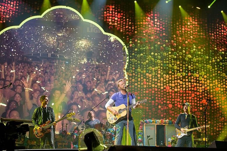 Coldplay are worried about the carbon footprint created by touring.