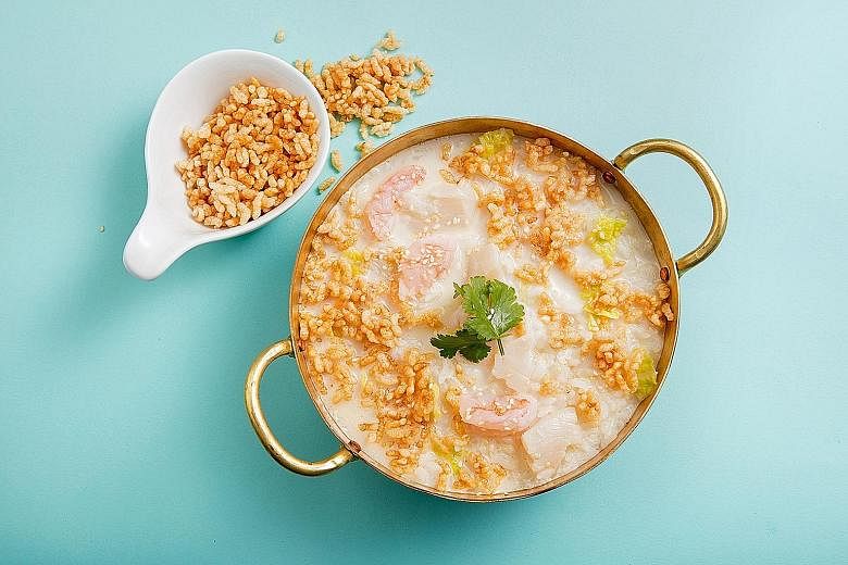 Seafood Crackling Rice Soup.