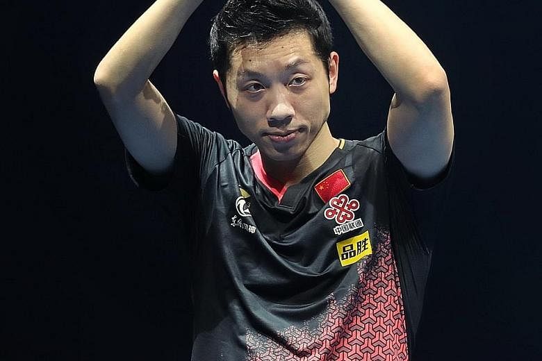Sun Yingsha saved two match points against fellow 19-year-old Mima Ito but Xu Xin (above) enjoyed a comprehensive win over Taiwanese 18-year-old Lin Yun-ju. 