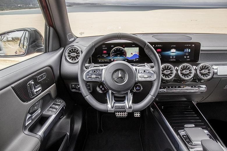 The Mercedes-AMG GLB 35 is powered by a turbocharged 2-litre inline-4 engine paired to an eight-speed dual-clutch gearbox, the first such application in a compact Mercedes.