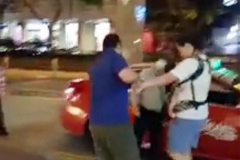 The cabby was filmed punching and kicking a car, and caught hurling vulgarities at a couple, in two separate incidents. The police say they have identified the taxi driver.