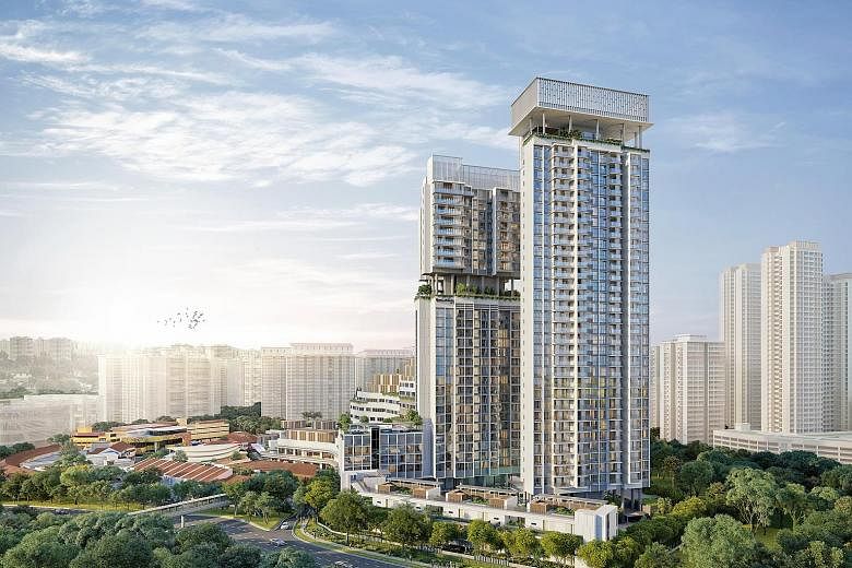 One Holland Village Residences comprises three types of units: Sereen, a 34-storey tower with 248 units of one-, two-and three-bedroom units; Leven, a three-storey block comprising 21 two-bedroom units; and Quincy Private Residences, a 28-storey bloc