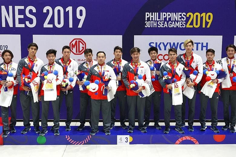 The Singapore water polo men's team managed only a bronze after holding the SEA Games title for 52 years, losing a game - 7-5 to Indonesia - for the first time ever.