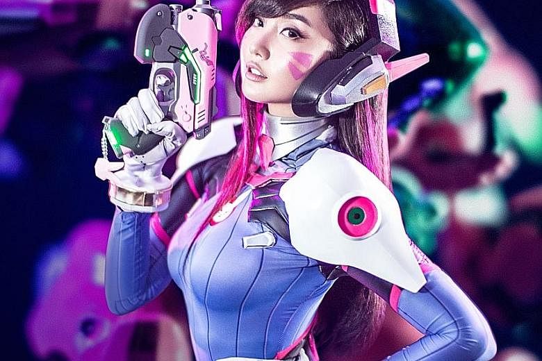 Ms Alodia Gosiengfiao has cosplayed numerous characters from many video games, including D.Va (above) from the first-person shooter game Overwatch.