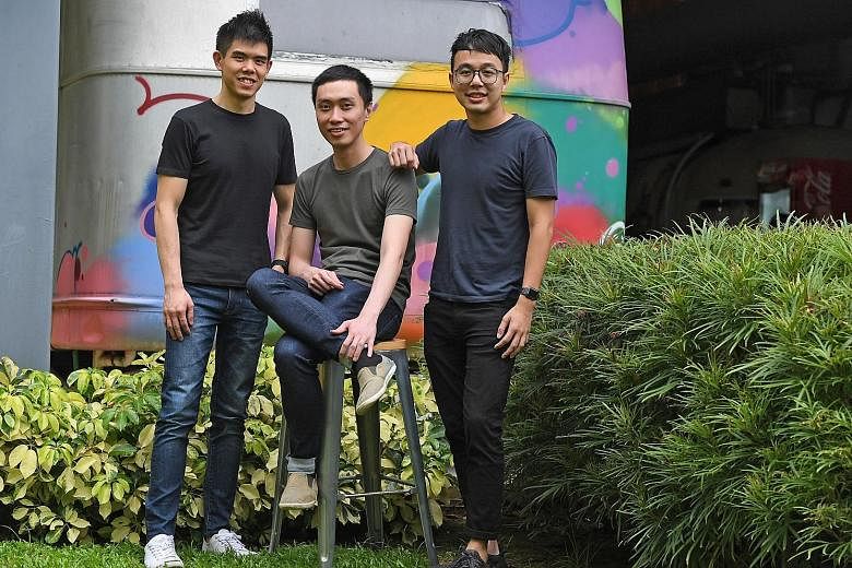 Carousell founders (from left) Quek Siu Rui, Lucas Ngoo and Marcus Tan started the online marketplace in 2012, inspired by their internships in Silicon Valley start-ups while studying at the National University of Singapore.