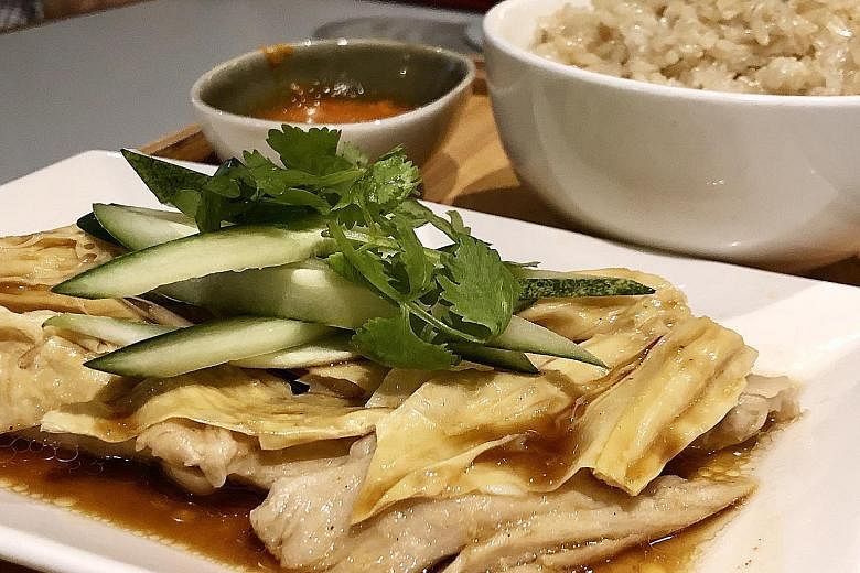 Plant-based Hainanese chicken rice from Prive Tiong Bahru.