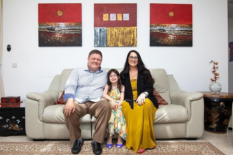 Mr Chris Brankin with his wife, Andrea, and daughter, Georgia. The TD Ameritrade Singapore chief executive says providing for his family has always been a priority. He invests mainly in equities and uses options to supplement returns and protect posi