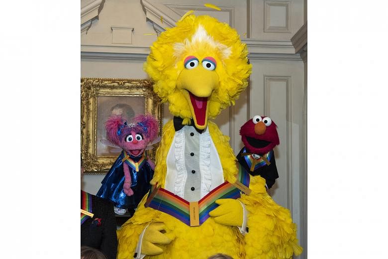 Sesame Street characters (from left) Abby Cadabby, Big Bird and Elmo following the Kennedy Centre Honours State Department dinner. 