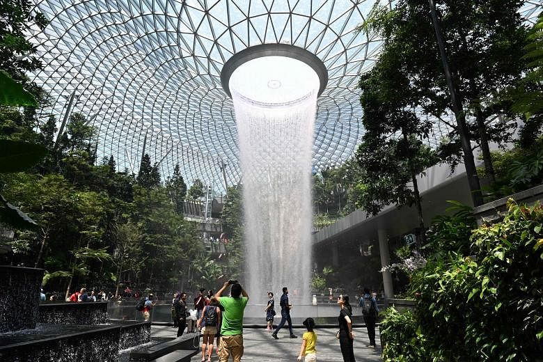 The opening of a vast new entertainment complex, Jewel Changi Airport, which boasts the world's tallest indoor waterfall, as well as the re-opening of the iconic Raffles Hotel and additional business generated by the F1 Singapore Grand Prix helped bo