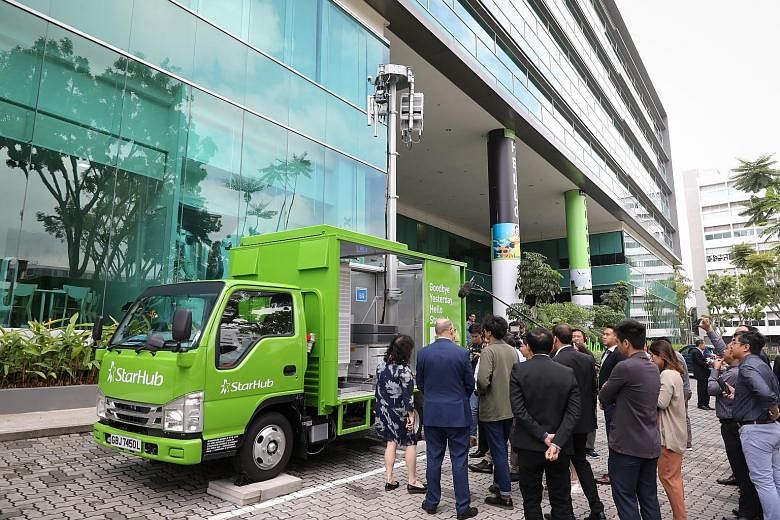 StarHub's first pop-up 5G showcase, using its cellular-on-wheels, will give the public a glimpse into the world of 5G. They can see how 4K video content can be streamed wirelessly without lags. The mobile gaming experience is improved with 5G technol