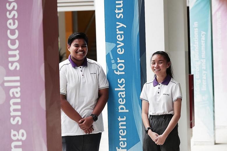 Spectra students Mohd Amirul Mohd Shariff and Ng Xue Jing have earned places in ITE to study mechatronics and hospitality operations, respectively.