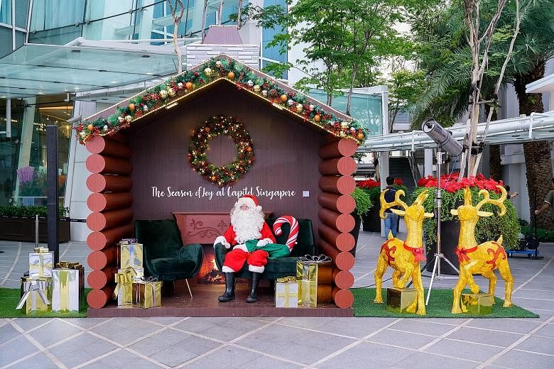 Above: Santa is waiting to greet you and your loved ones in the Santa log house at Capitol Kempinski. Right: The Capitol Kempinski Skating Rink is open to all for a small fee. PHOTOS: PERENNIAL REAL ESTATE HOLDINGS