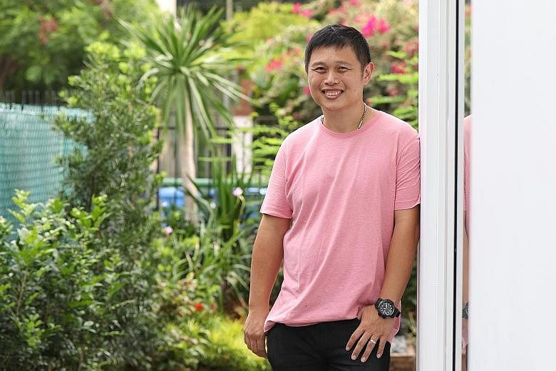 Mr Jamson Chia in his garden (above), which has ample space for family gatherings. His semi-detached house on a hilltop in Tanah Merah has six bedrooms and five toilets. He bought the property for $3.1 million last year and spent another $900,000 renovati