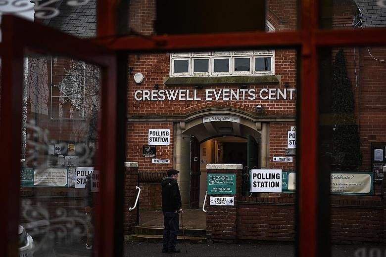 A polling location in Creswell, part of a constituency that had been held by Labour lawmaker Dennis Skinner for 49 years. He lost his seat, as did many other Labour MPs who lost seats that their party had held since World War II.
