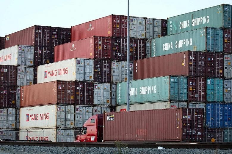 Shipping containers at the Port of Los Angeles, the busiest container port in the US, last month. US President Donald Trump reached a limited trade agreement with China that scrapped hefty tariffs in exchange for China agreeing to buy about US$200 bi