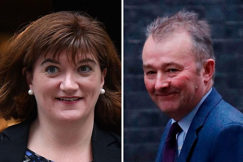 Ms Nicky Morgan (left ) stays on as culture secretary and will advise Mr Boris Johnson on the Huawei issue, while Mr Simon Hart ( right), a former remainer, has been named Welsh secretary.