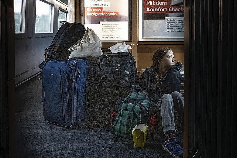 Climate activist Greta Thunberg tweeted a photo of herself sitting on the floor of a Deutsche Bahn train last Saturday, leading to an online tweetstorm about the performance of German railways.