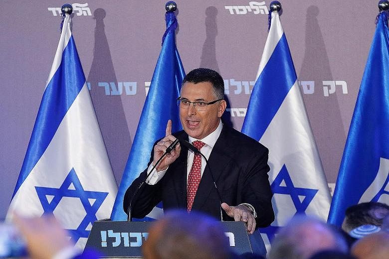 Mr Gideon Saar (left) aims to unseat Likud leader Benjamin Netanyahu. PHOTOS: AGENCE FRANCE-PRESSE