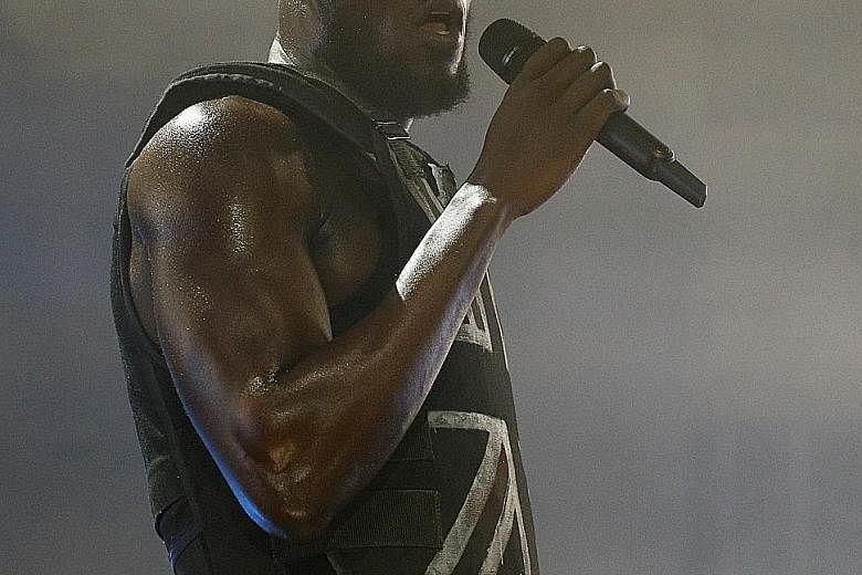British rapper Stormzy, seen here headlining the Glastonbury Festival in June, is both a pop idol and an avatar for his nation's discontents.