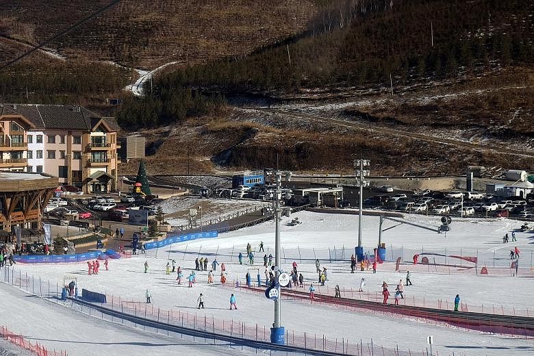 Thaiwoo Ski Resort, one of four ski resorts in Zhangjiakou's Chongli district, will be the site of the athletes' village and other non-competition venues for the 2022 Winter Olympics. ST PHOTO: DANSON CHEONG