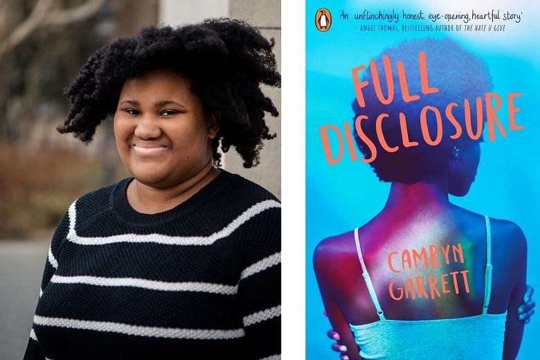 Camryn Garrett (left) is only 19 and wrote her debut novel, Full Disclosure (above), at 17.