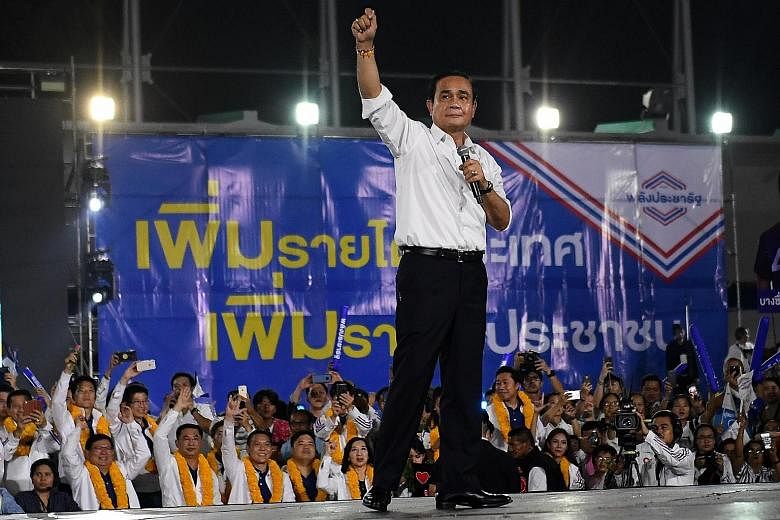 Indonesia's President Joko Widodo and Thailand's Prime Minister Prayut Chan-o-cha (above) on the campaign trail earlier this year. Both were returned to office. Mr Joko will now have to face the challenge of balancing economic growth with socio-cultural d