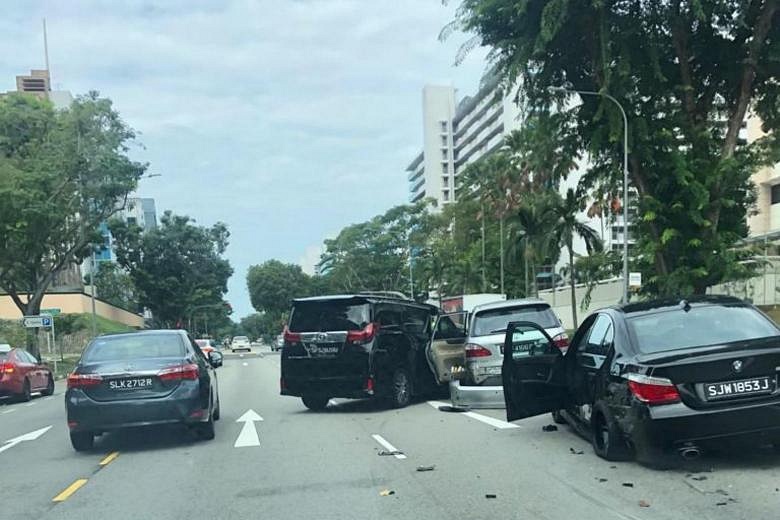 Man taken to hospital after 4-vehicle accident in Jalan Bukit Merah ...