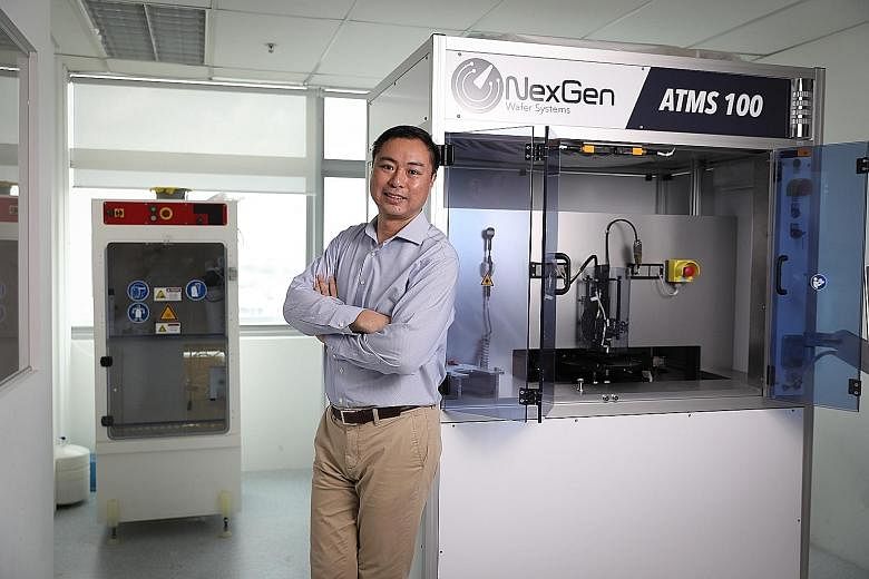 Chief executive Cheung Ting Kwan of NexGen Wafer Systems - a home-grown enterprise with 53 staff - forecasts double-digit revenue growth for his firm next year, and for the following three to five years.