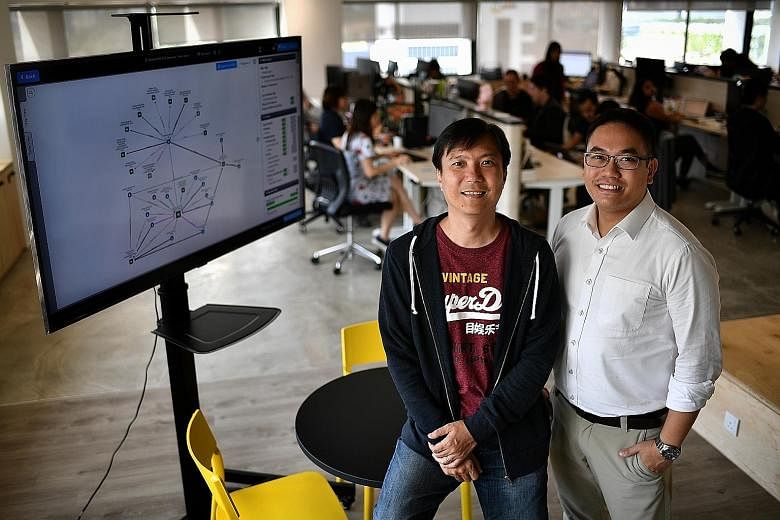 Mr Charles Poon and Mr Daryl Neo, co-founders of DC Frontiers, which has grown its number of government clients from one to 20 within two years of being accredited.