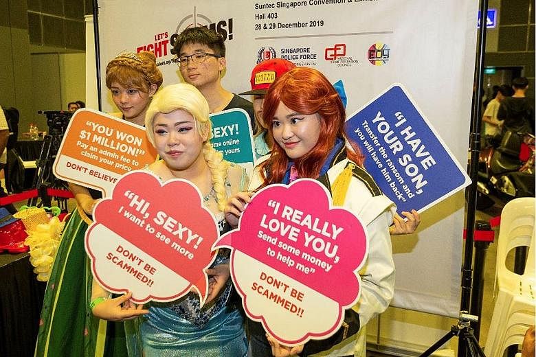 The EOY J-Culture Festival last weekend saw the police's first collaboration with the cosplay community in a bid to raise awareness about scams.