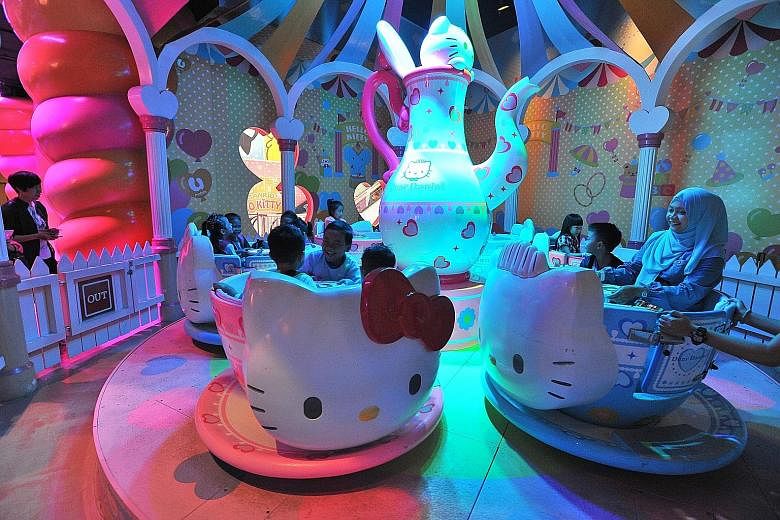A teacup ride at Sanrio Hello Kitty Town in Iskandar Puteri, Johor Baru. The theme park, which opened in 2012, closes down from today.