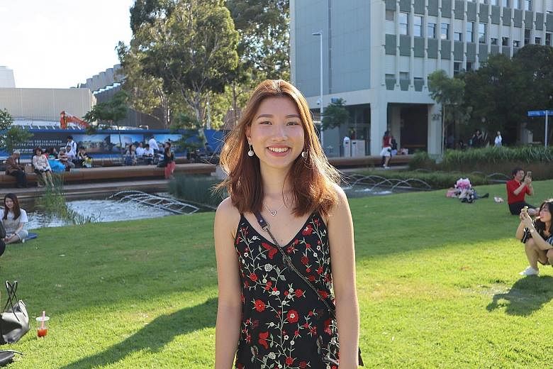 Ms Dallies Lim, who majors in communication and media studies at Monash University in Melbourne, returns to Singapore every few months to be with family and friends. PHOTO: COURTESY OF DALLIES LIM