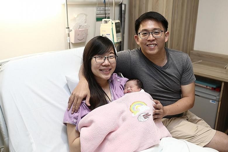Giving the name Christie to their firstborn - also the first baby born in the new year - was as easy as ABC for teachers Benjamin Lim, 30, and Amanda Lek, 27. On selecting their daughter's name, Mr Lim said: "My wife's name is Amanda and mine is Benj