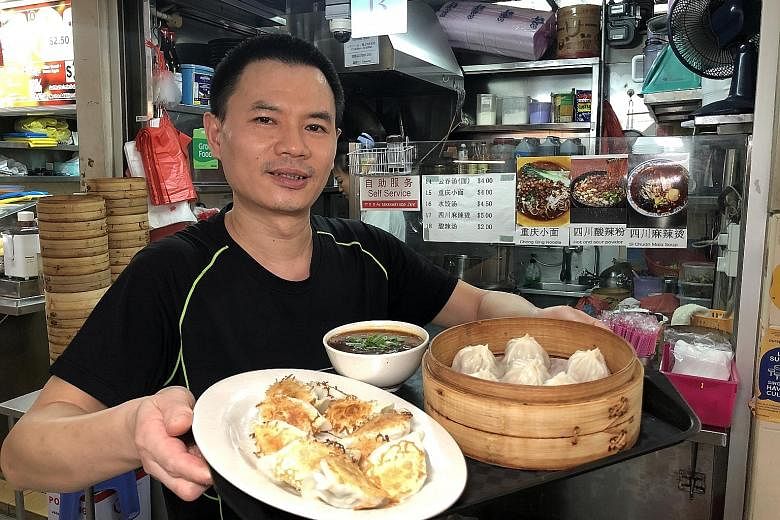 Mr He Lun makes impressive xiao long bao and dumplings by hand. 