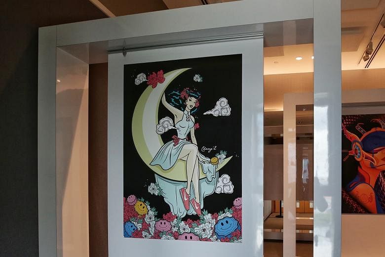 The Remix festival’s urban art exhibition features modern portrayals of Chinese mythology, including Muneera Malek’s contemporary re-imagining of the moon goddess Chang’e (above). 