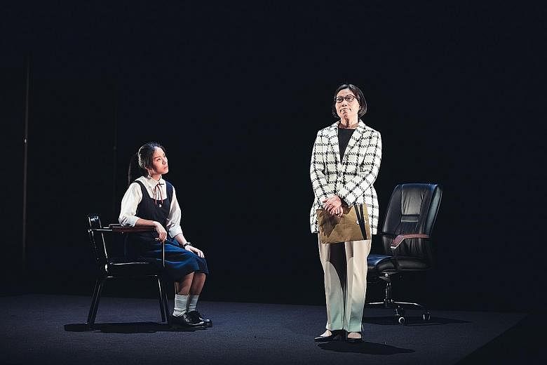 Cantonese play Principle (above), by the Hong Kong Repertory Theatre, explores the education system in Hong Kong, but its creators believe it will find an audience in Singapore.