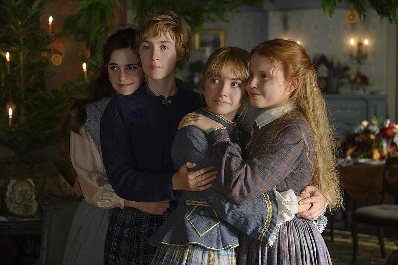 Little Women stars (from far left) Emma Watson, Saoirse Ronan, Florence Pugh and Eliza Scanlen.