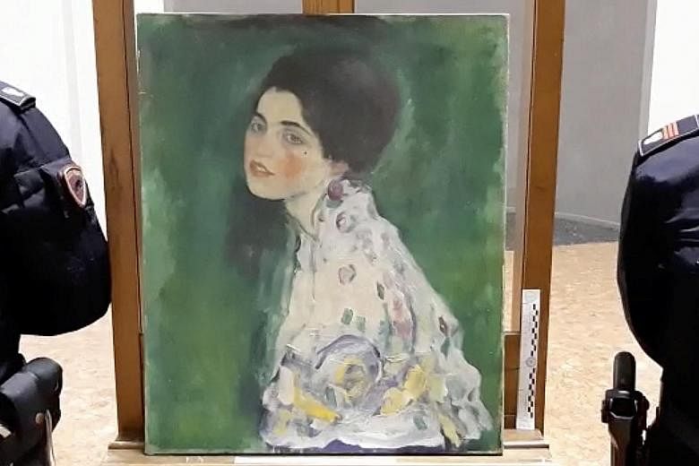 Stolen in 1997, Austrian artist Gustav Klimt's painting Portrait Of A Lady was found inside one of Ricci Oddi museum's walls last month.