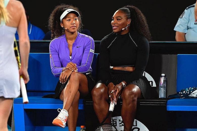 Naomi Osaka and Serena Williams