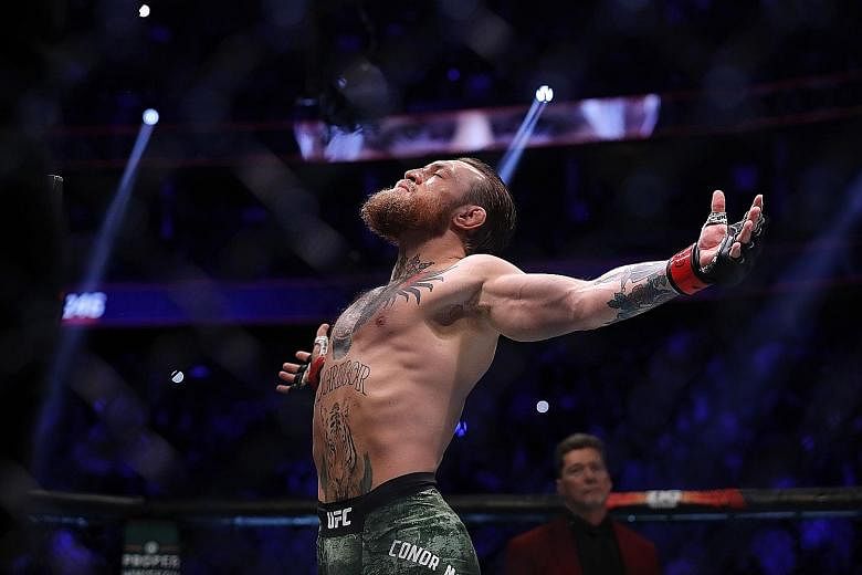 Conor McGregor getting ready for his welterweight bout against Donald Cerrone during UFC246 at T-Mobile Arena on in Las Vegas, Nevada on Saturday night.